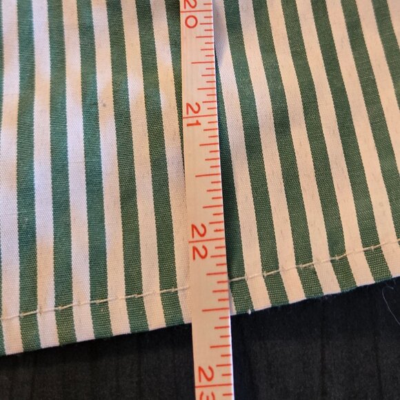 Zara green white Striped button-down shirt Small - Picture 7 of 9